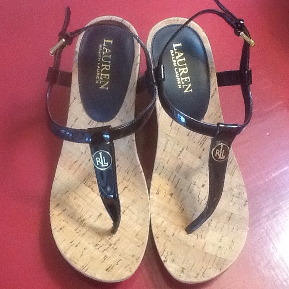 Ralph Lauren Shoes - NWOT Ralph 🏇Lauren Black Patent Sandals